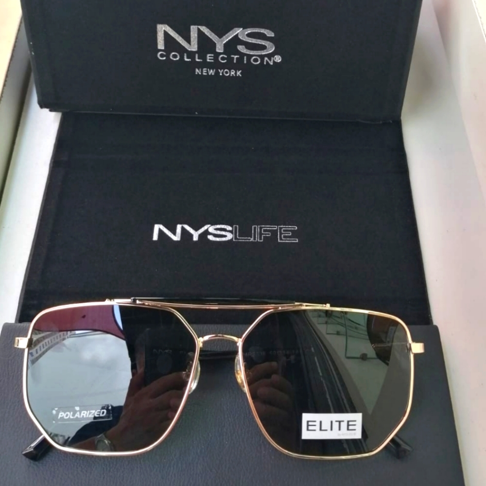 NEW Black top bar square Polarized sunglasses unisex